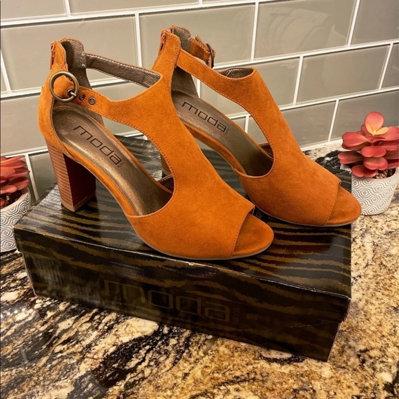 Moda Spana Kelly Cognac Heels